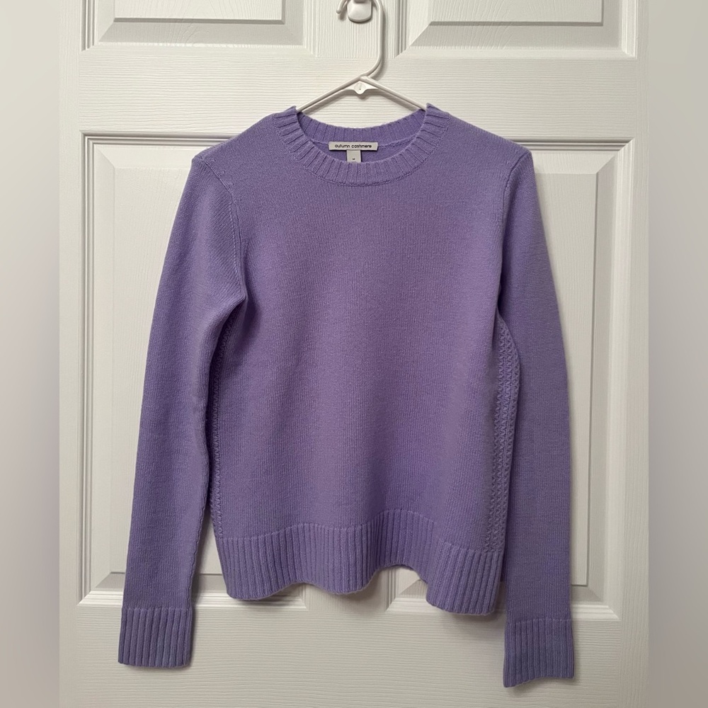 Women’s Autumn Cashmere Lilac Crewneck Sweater - Medium